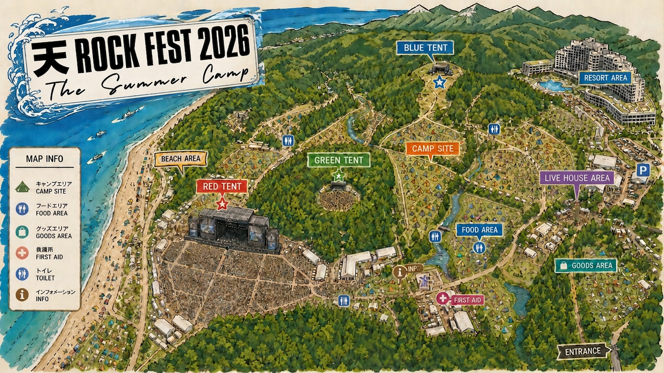 天 ROCK FEST 2026 会場MAP